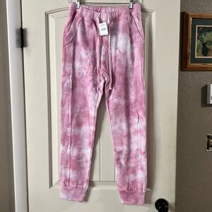 NWT Free People Movement Pink Tie Dye Work It Out Jogger